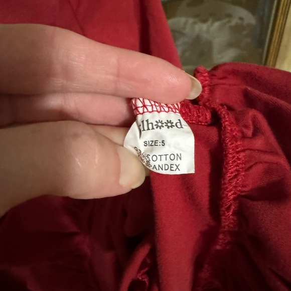 Girlhood Little Stocking Co deep red twirl dress size 5 girls - Picture 4 of 4